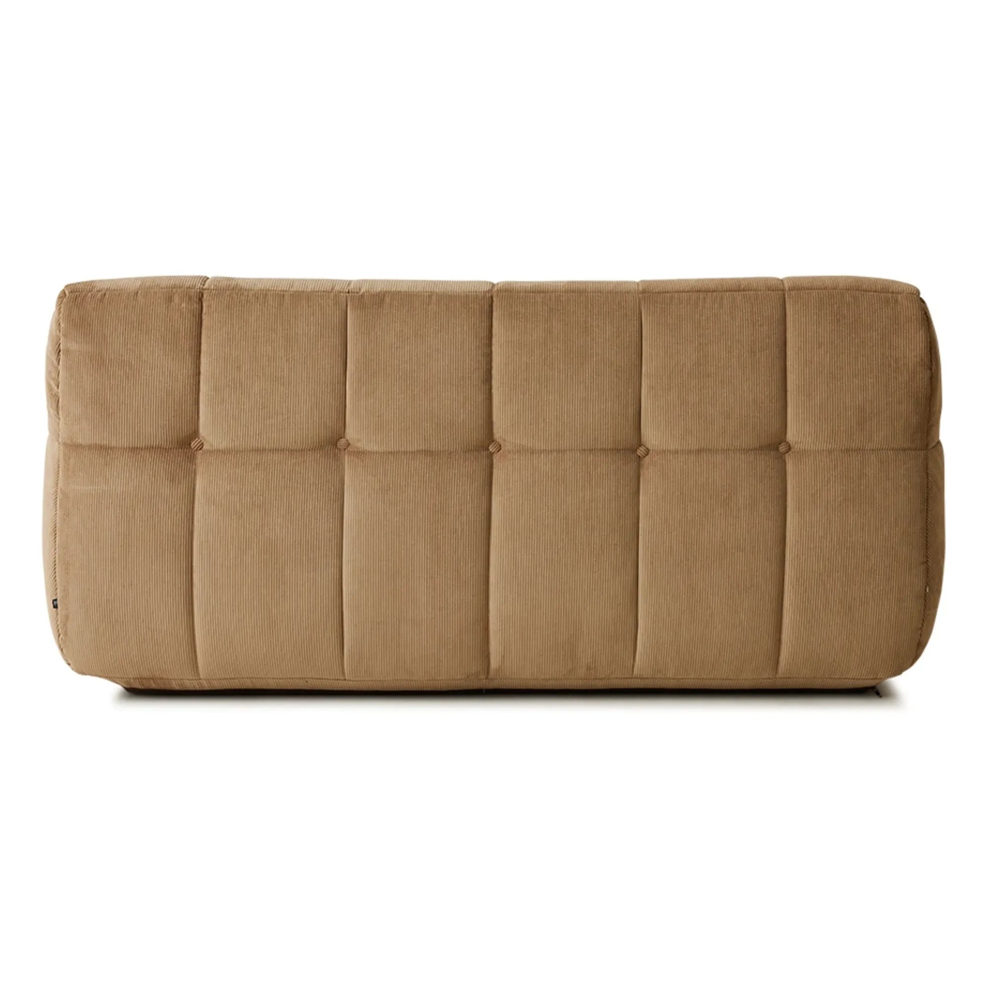 HKliving - Lazy gerippter Samt Sessel | Hellbraun