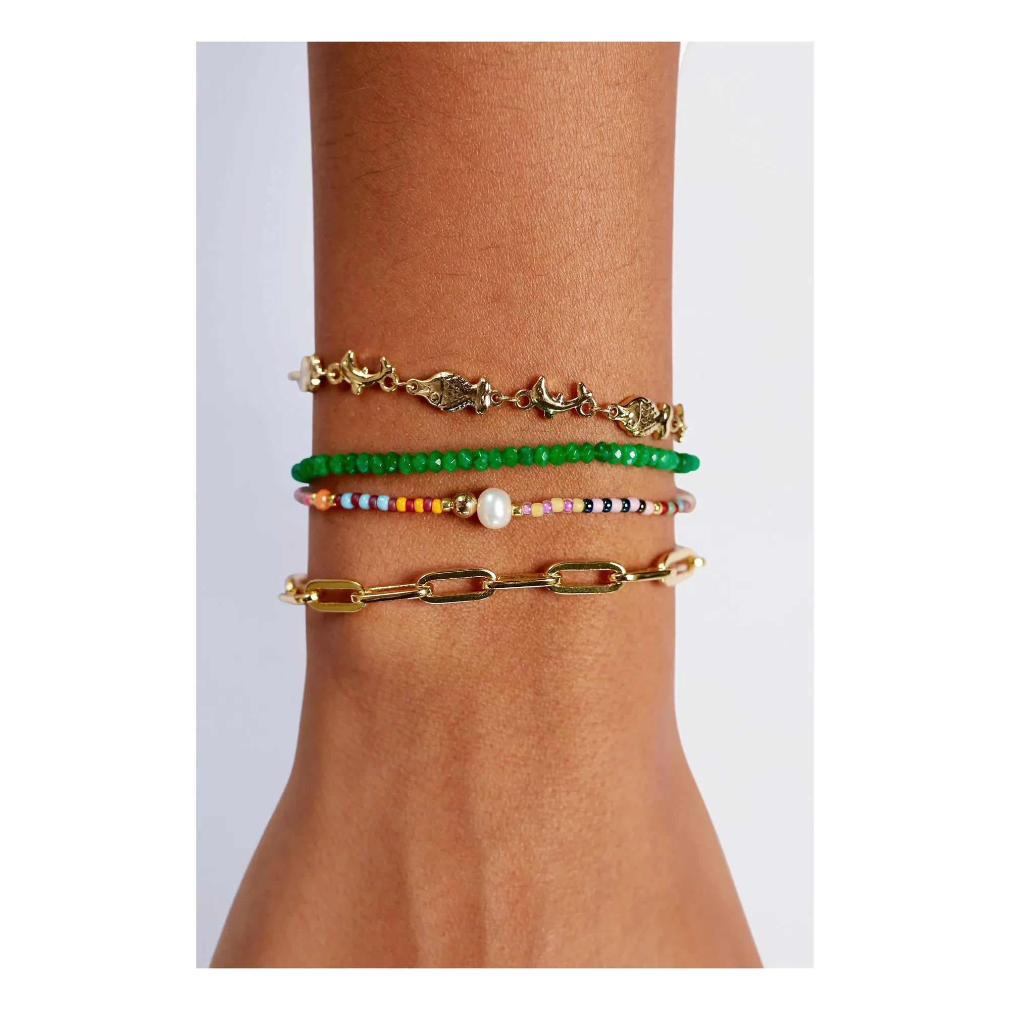 Anni Lu - Tan Line Armband | Jade