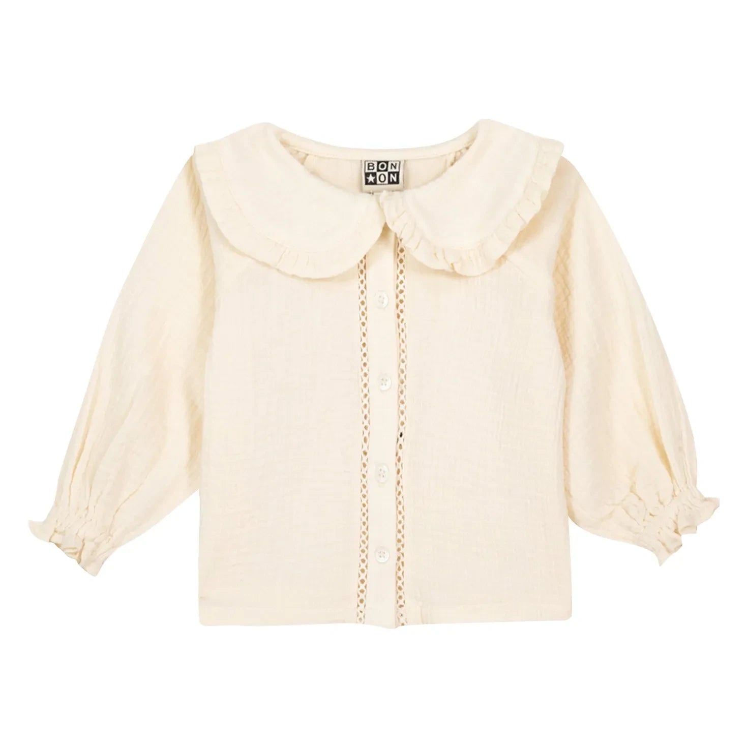 Bonton - Fig Claudine Yakalı Bluz | Ekru