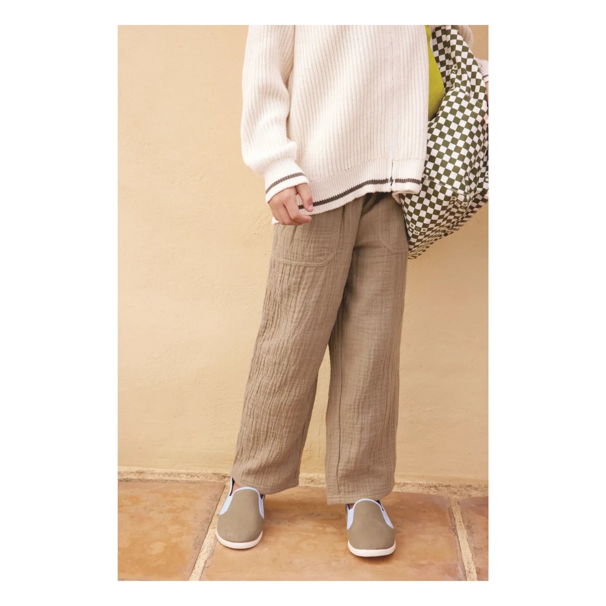 Bonton - Nils Baumwoll-Gaze-Hose | Khaki