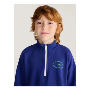 Bobo Choses – Sweatshirt mit Reißverschluss aus Bio-Baumwolle aus British Columbia | Marineblau