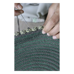 Lorena Canals - Dokuma saklama sepeti | Yeşil