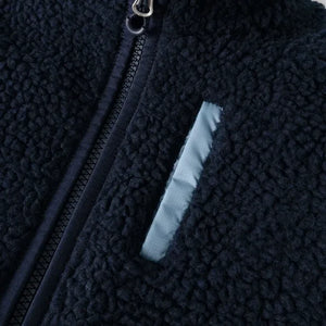 Liewood - Franka Wende-Sherpa-Jacke aus recyceltem Fleece | Marineblau