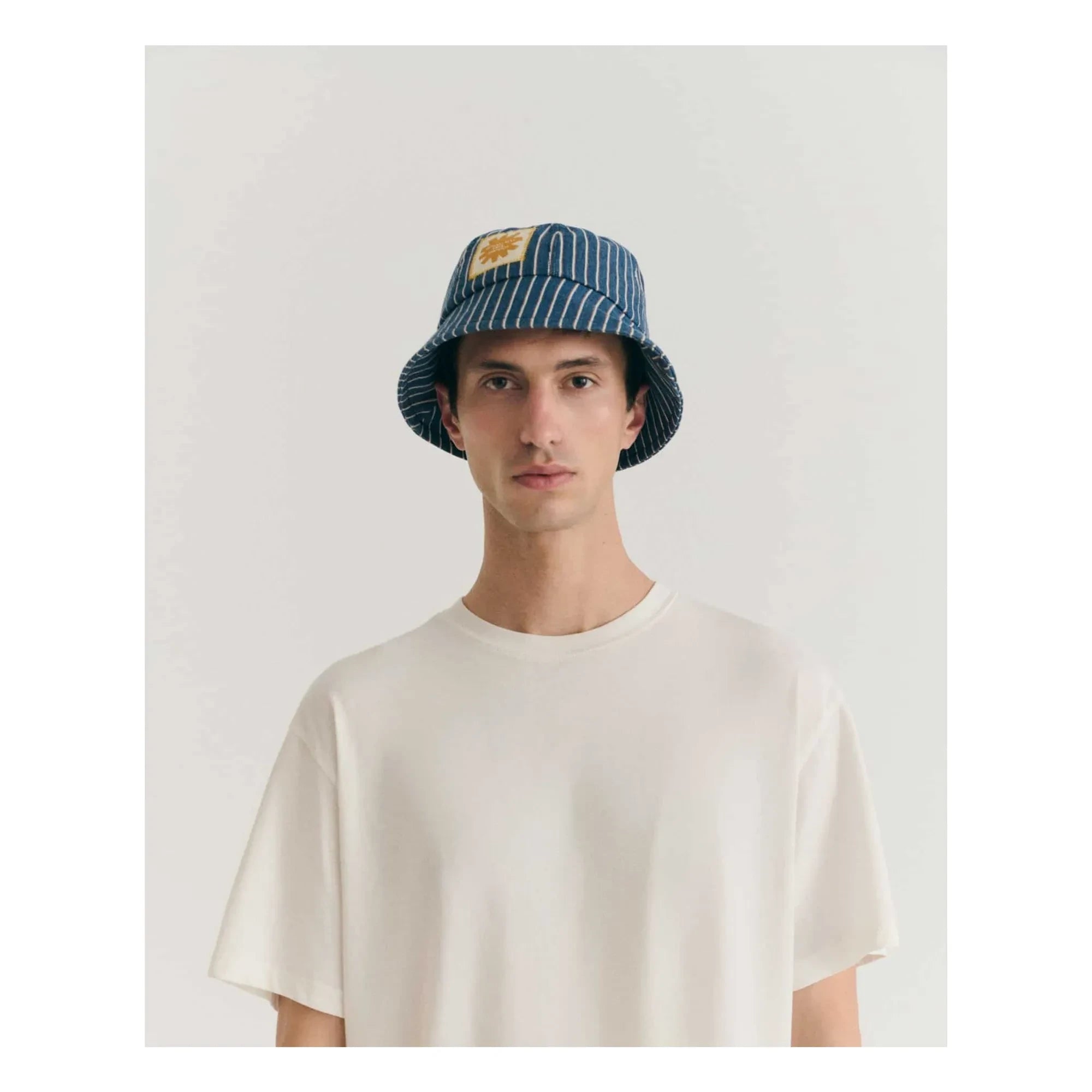 Thinking Mu - Norfeu Gestreift Bob Bio-Baumwolle | Blau