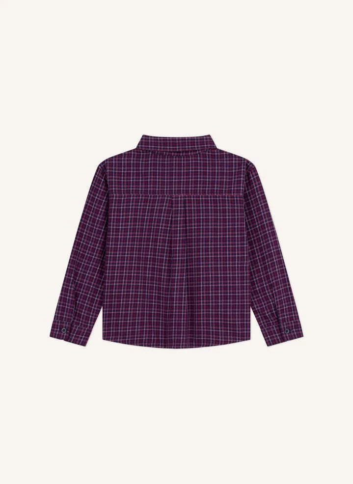 Petit Bateau - Karohemd aus Bio-Baumwolle | Marineblau