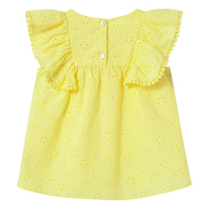 Cozmo - Sophia besticktes Kleid | Gelb