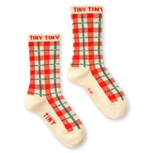 Tinycottons - Karierte Socken | Ecru