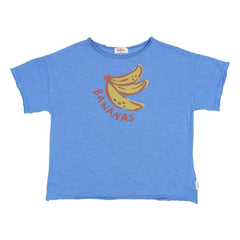 Búho - Muz Bio-Baumwoll-T-Shirt | Azurblau