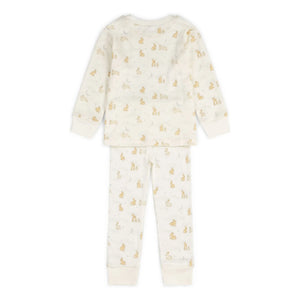 Sleepy Doe - Pyjama mit Hasenmotiv aus Bio-Baumwolle | Ecru