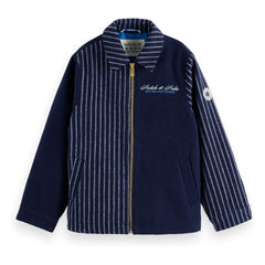Scotch & Soda – Gestreifte Coach-Jacke | Marineblau