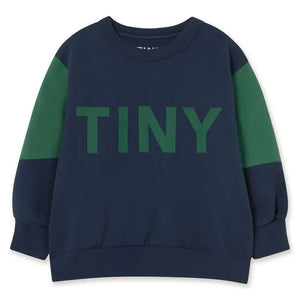 Tinycottons – Sweatshirt aus Bio-Baumwolle mit Farbblock-Design | Marineblau