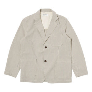 Universal Works - Gestreifte Derby Jacke | Grau