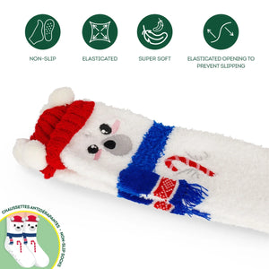 Legami - Kinder Weihnachts-Slipper Socken Polar Bear - Perfekte Passform!