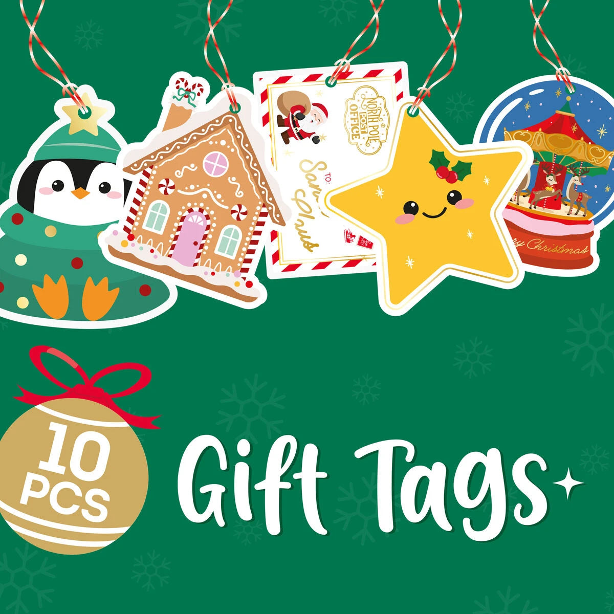 Legami - Set 10 Weihnachtsgeschenkanhänger