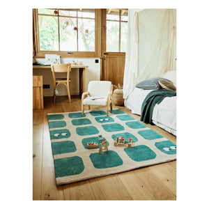 Bleuu-studio - Bidules Teppich | Blau Grün