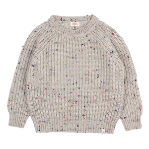 Búho - Botonato Chiné Pullover | Grau