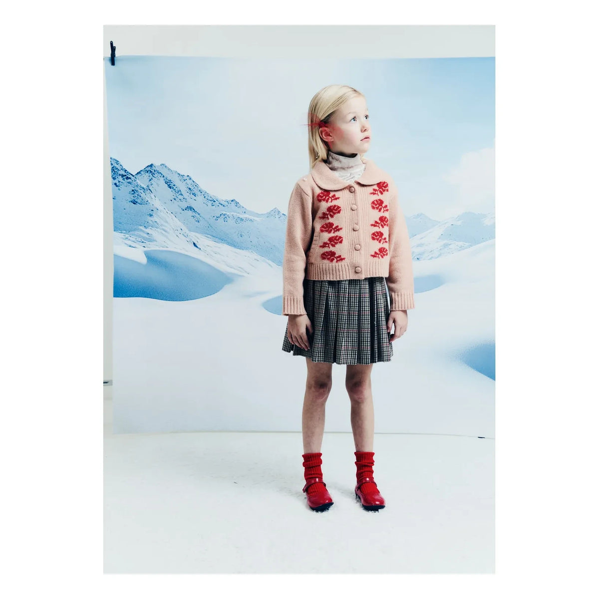 Morley - Zuzana geblümter Wollcardigan | Puder