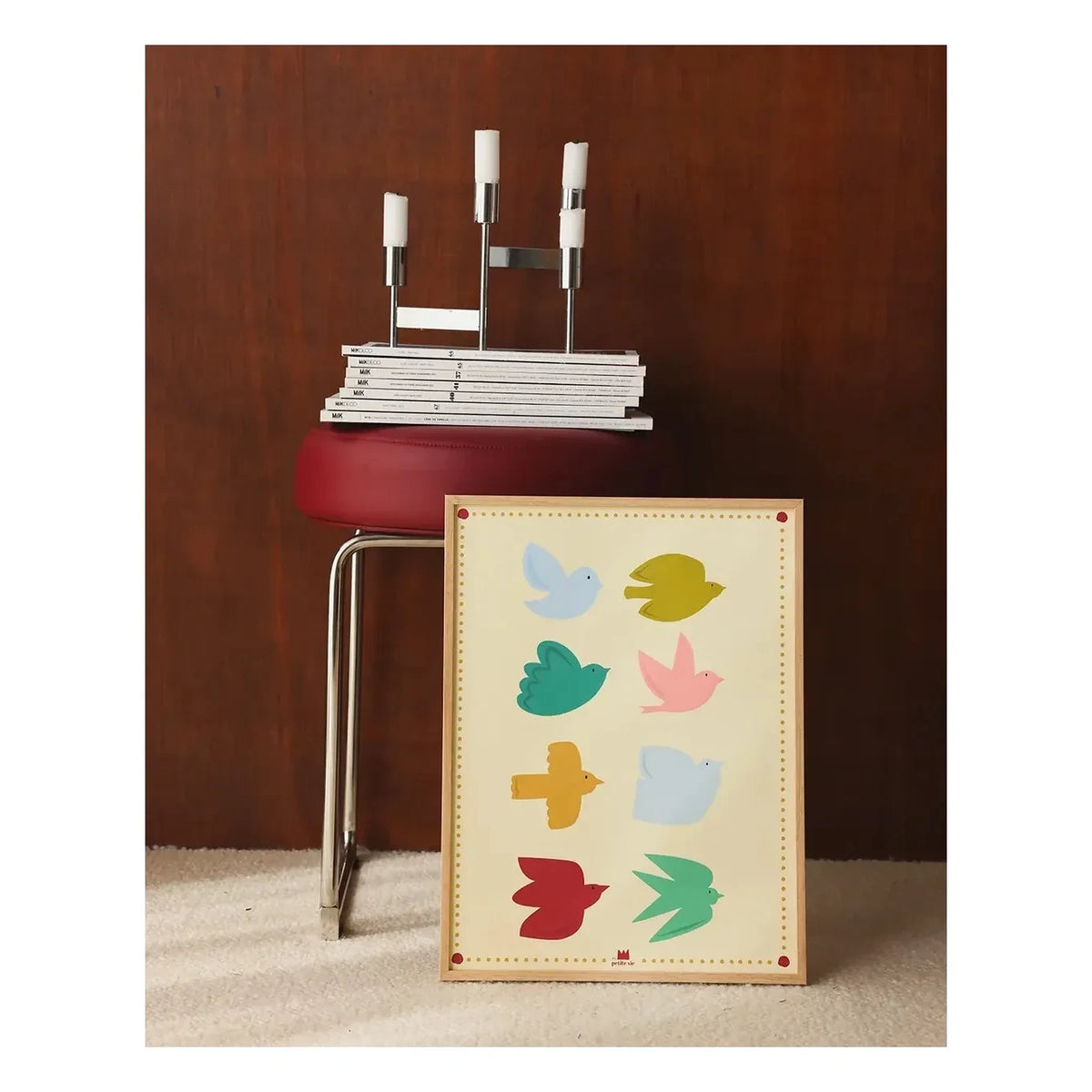 Ma petite vie - Twins Birds Poster | Creme