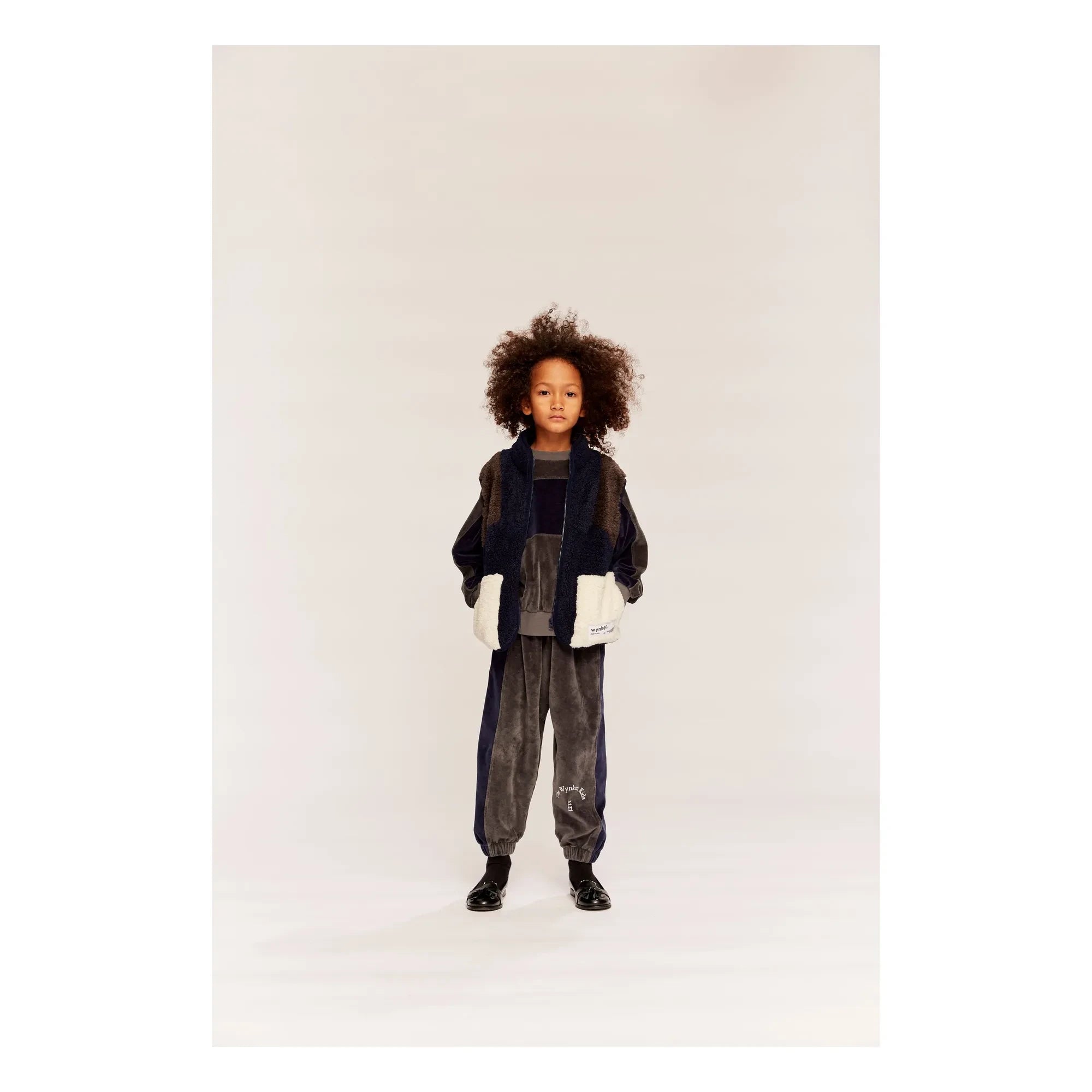 Wynken – Ärmellose Sherpa-Weste Wilderness in Nylon-Blau