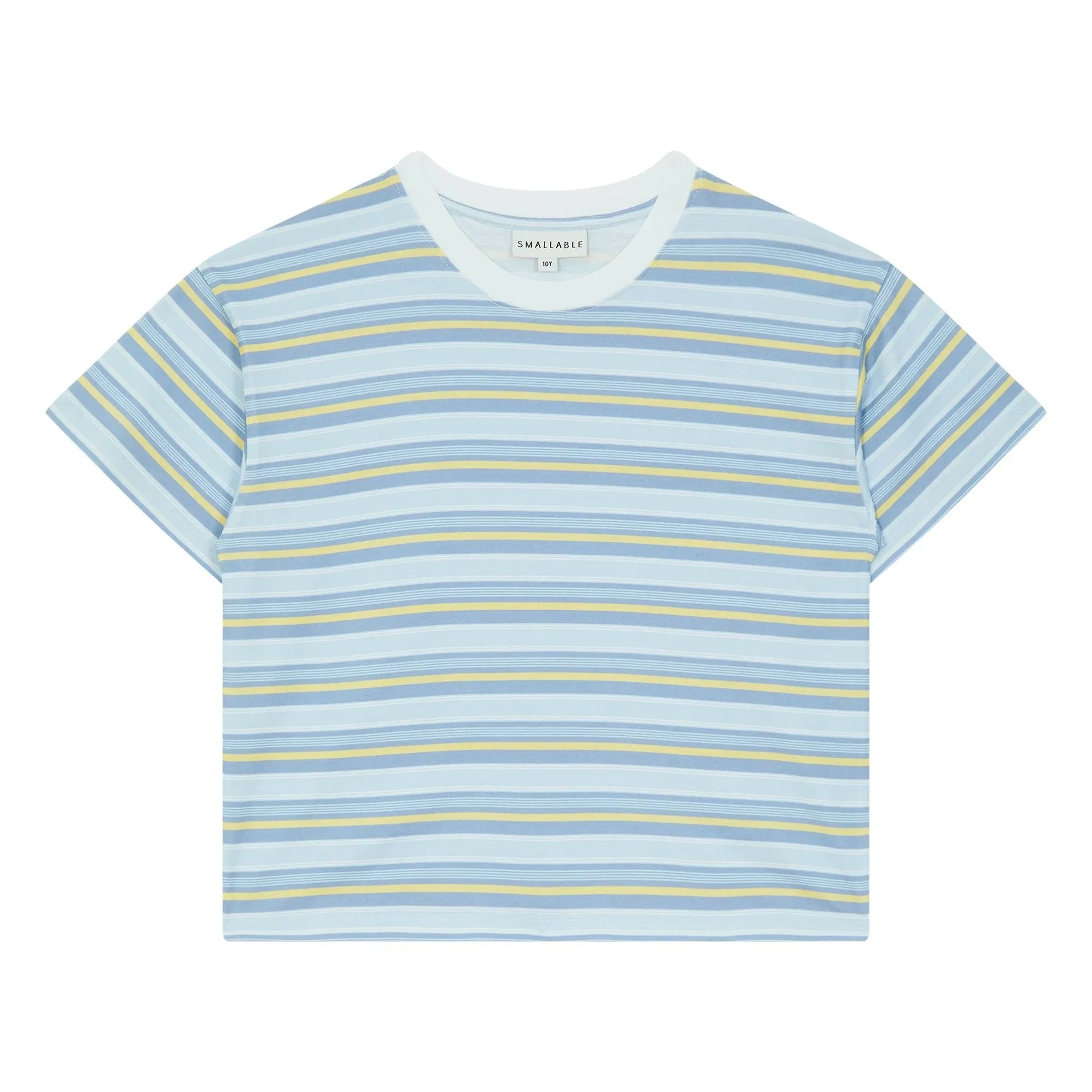 Smallable Kid - Liv gestreiftes T-Shirt aus Bio-Baumwolle | Hellblau