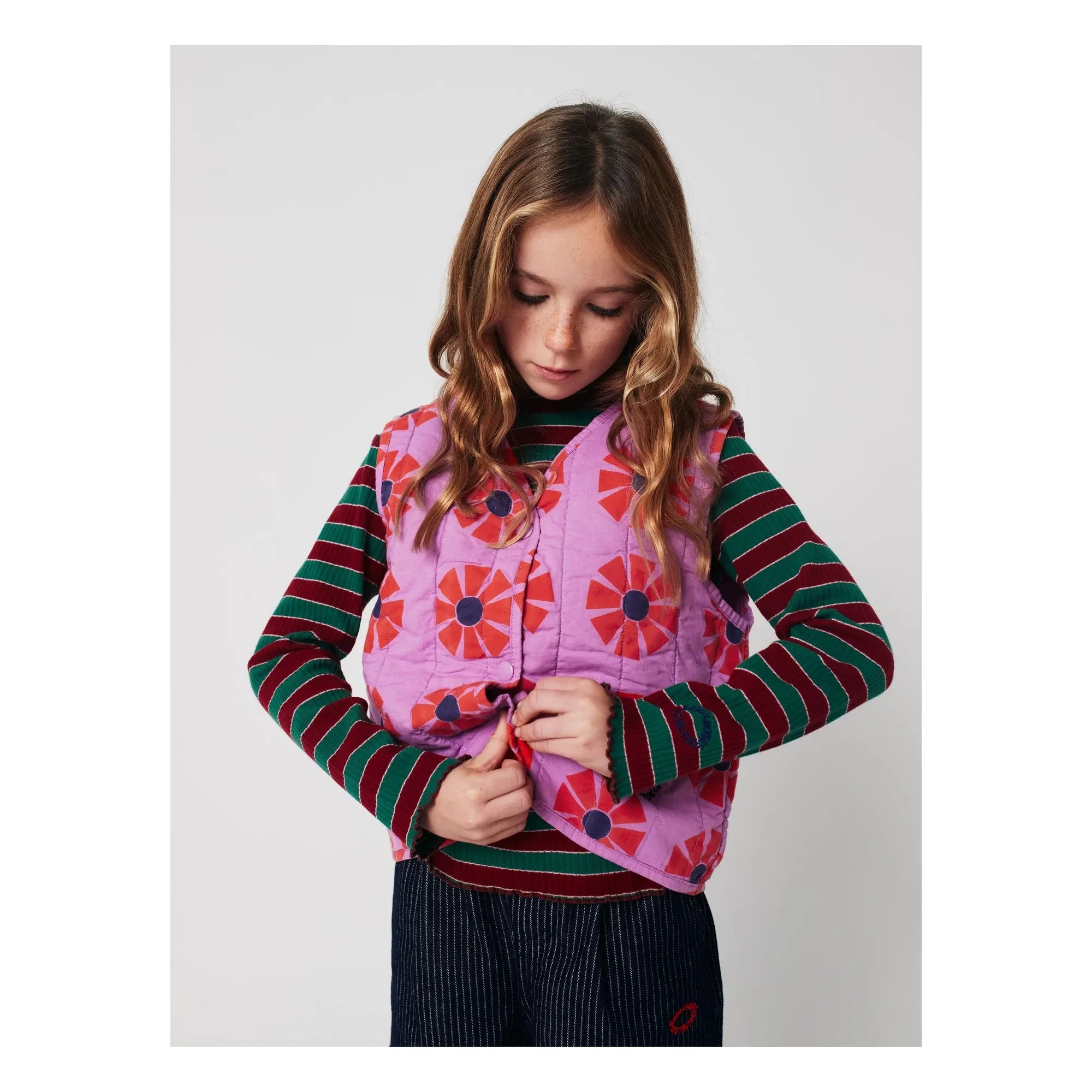 Bobo Choses - Kaleidoscope Bio-Baumwoll-Ärmellose Jacke | Lila