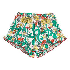 Bobo Choses - Bio-Baumwoll-Babyshorts mit Blumenmuster und Rüschen | Ecru