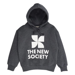 the new society - Logo Kapuzenpullover | Dunkelgrau