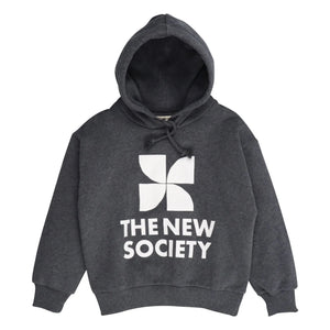the new society - Logo Kapuzenpullover | Dunkelgrau