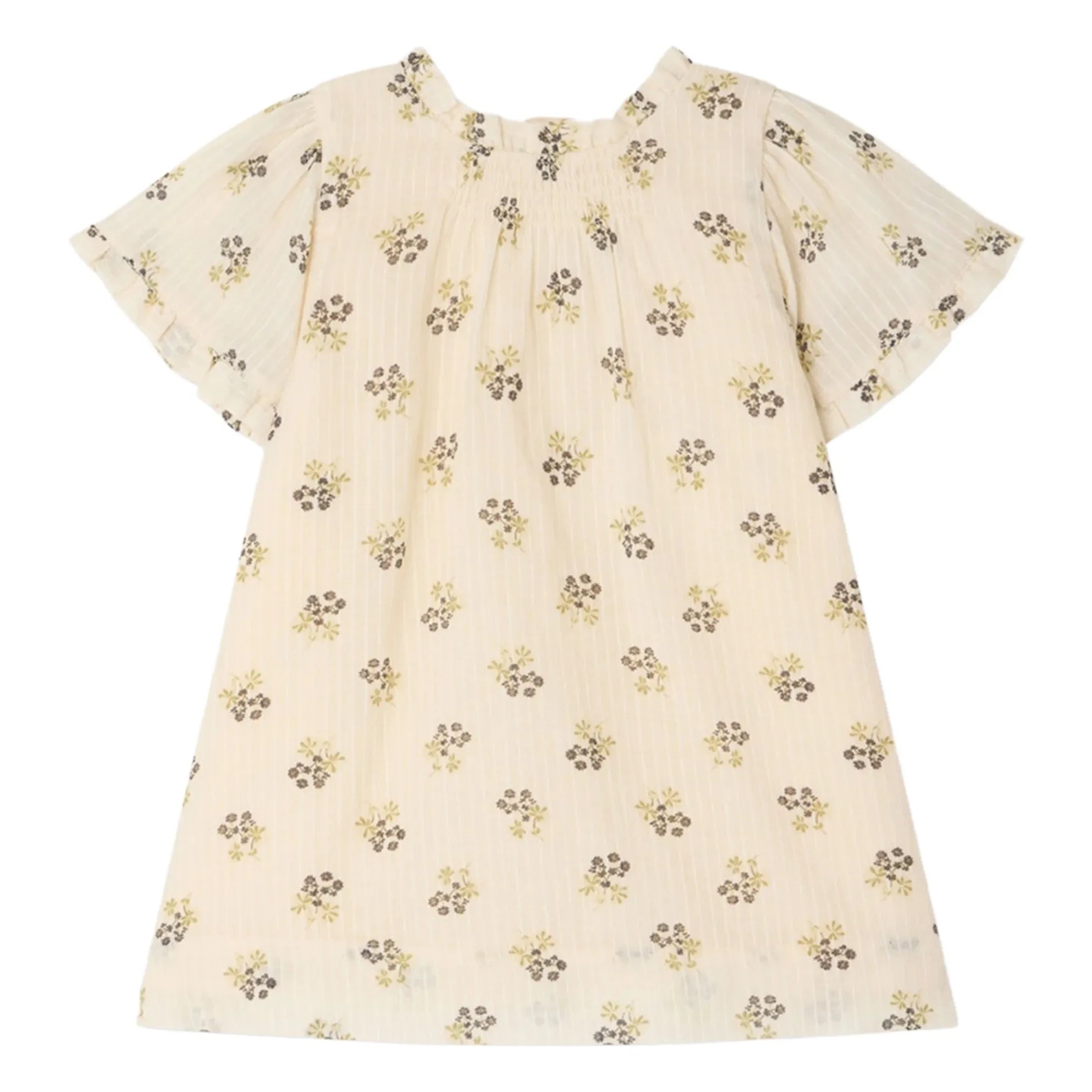 Bonpoint - Lucie Fleurie Kleid aus Bio-Baumwolle | Ecru