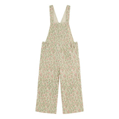 Emile et Ida - Blumenvelours Latzhose | Beige