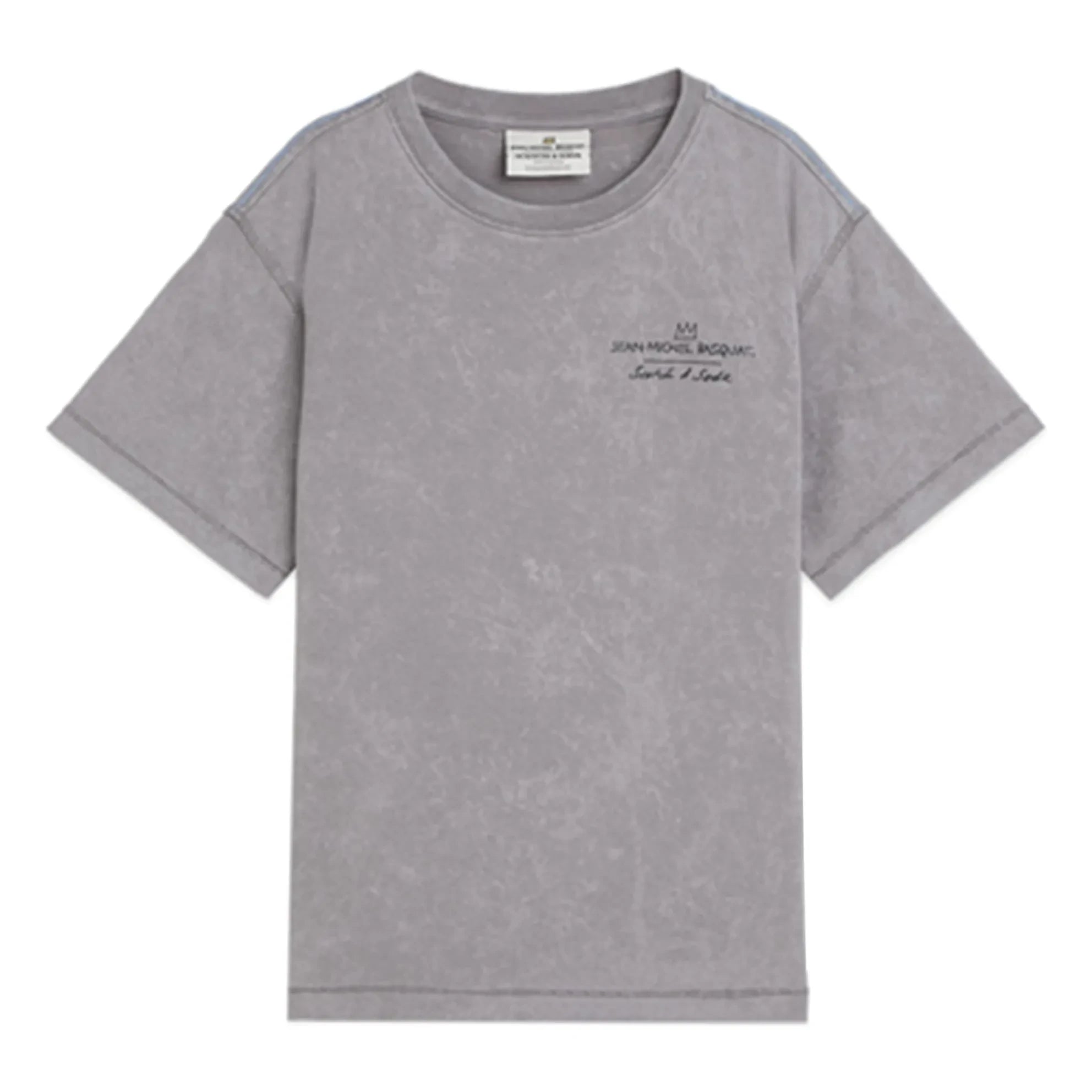 Scotch & Soda - T-Shirt mit Basquiat Kunstwerk | Grau