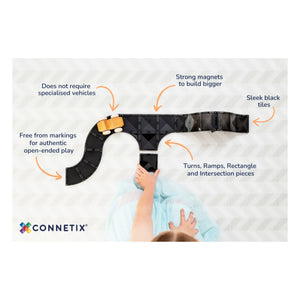 Connetix - Roads Creative Pack - 48 Teile | Schwarz