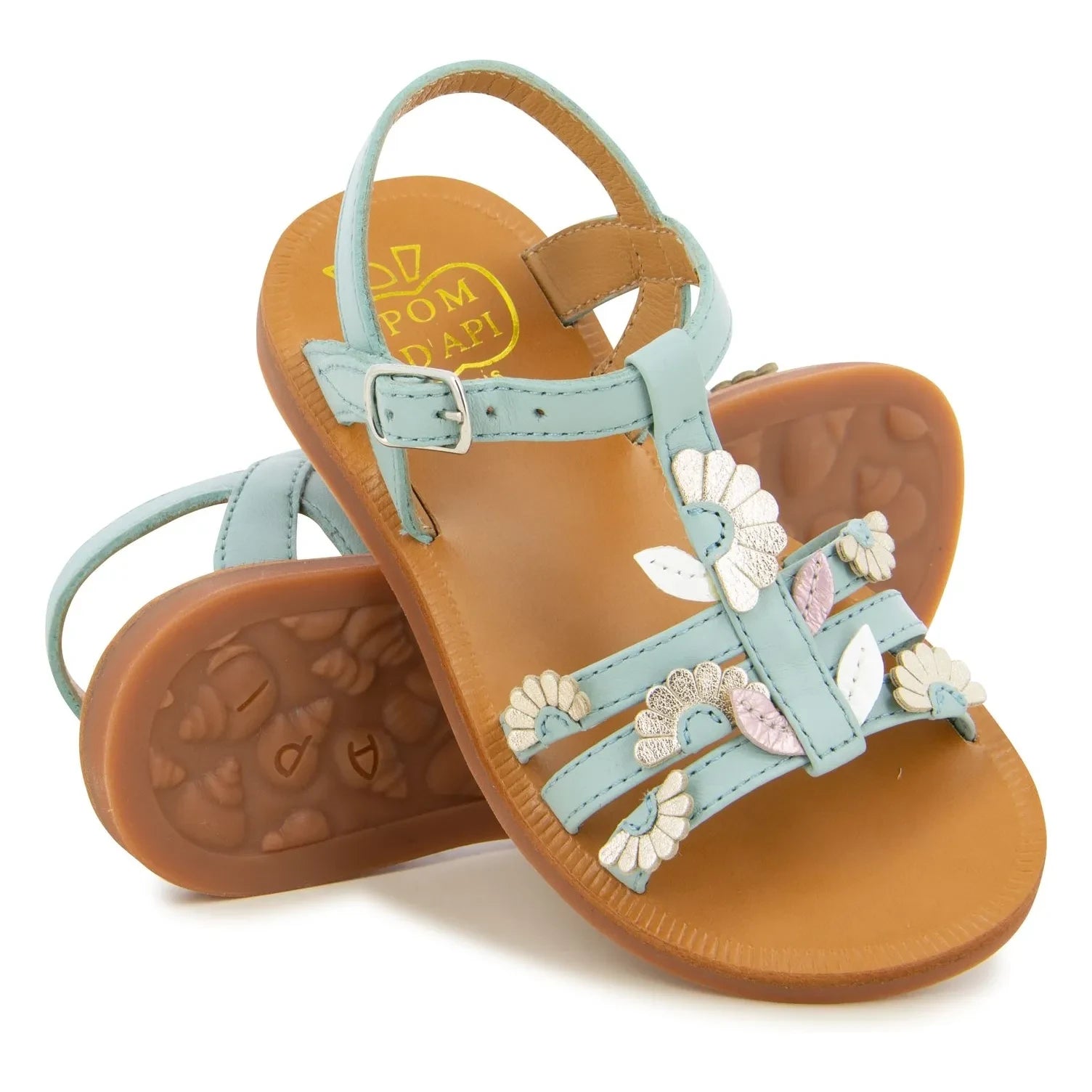 Pom d'Api - Plagette Multi Daisy sandaletler | Turkuaz