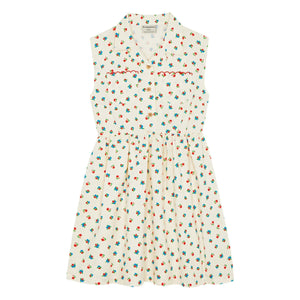 The Campamento - Mi-Long Blumenkleid | Ecru