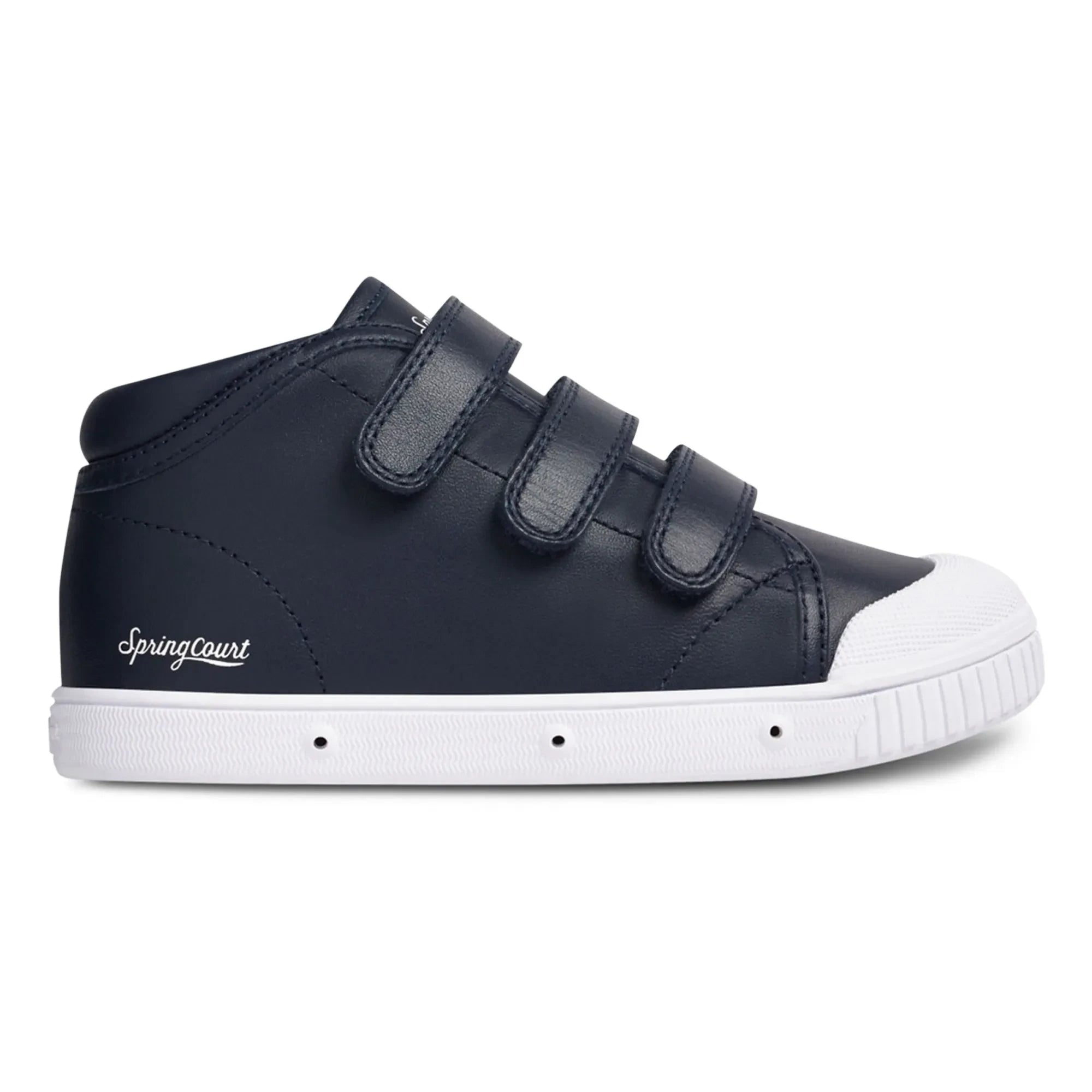 Spring Court - B2 Nappa High-Top Klettverschluss-Sneaker | Marineblau