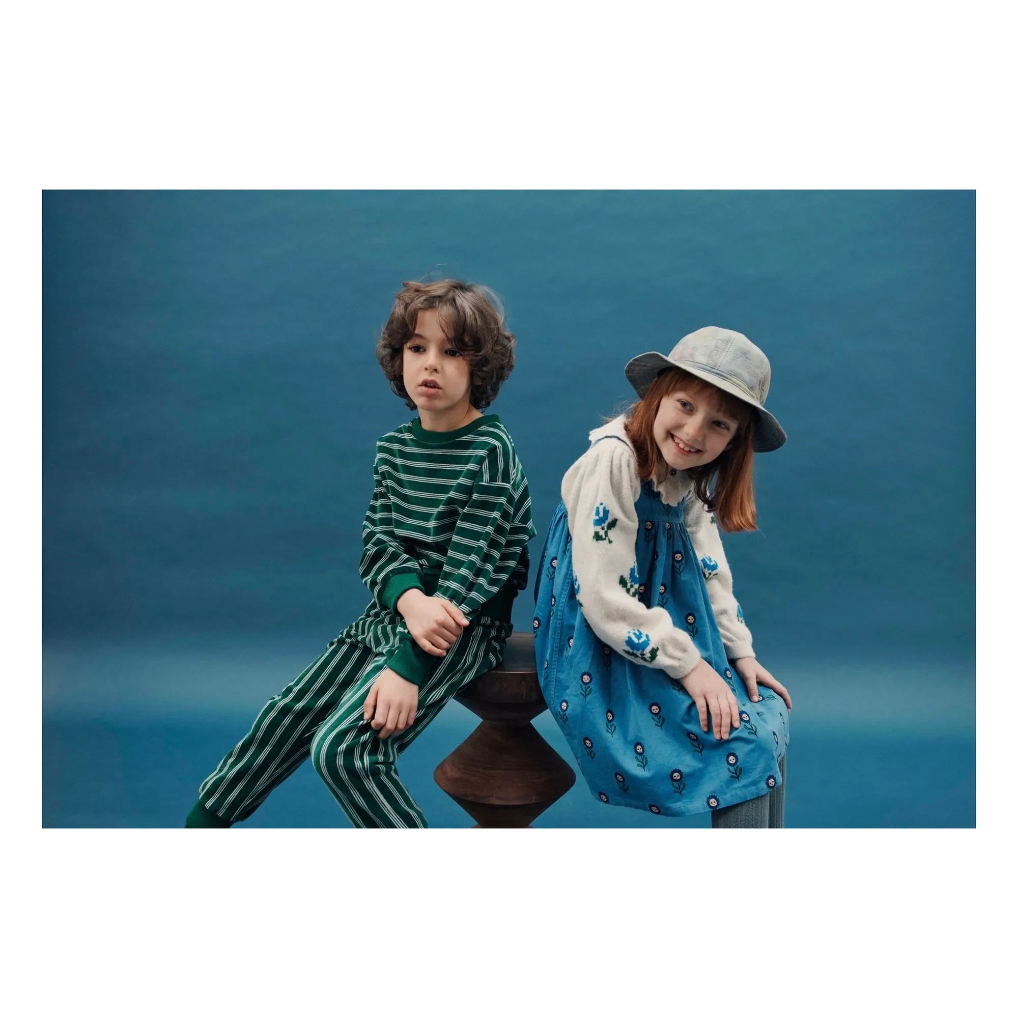 Emile et Ida - Geblümte Strickjacke | Ecru