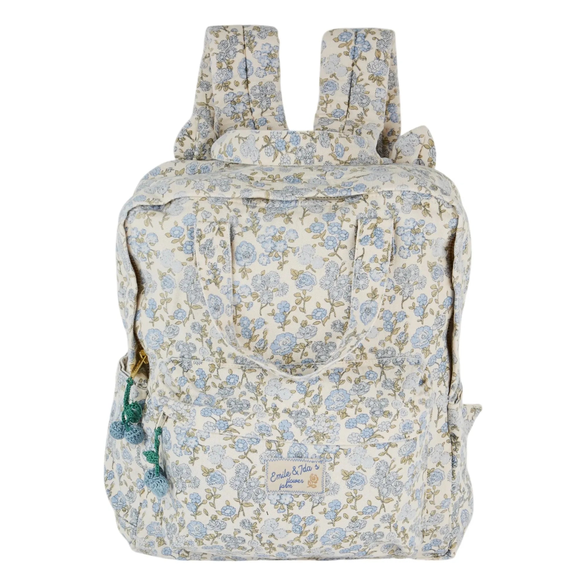 Emile et Ida - Rucksack mit Blumenmuster | Creme