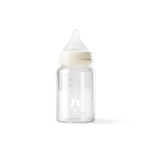 Fraupow Combi-Feed Glass Baby Bottles | Pack of 3-Baby Bottles-180ml- | Natural Baby Shower