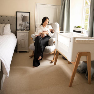 Gaia Hera Bedside Crib² - Scandi White/Natural-Bedside Cribs- | Natural Baby Shower