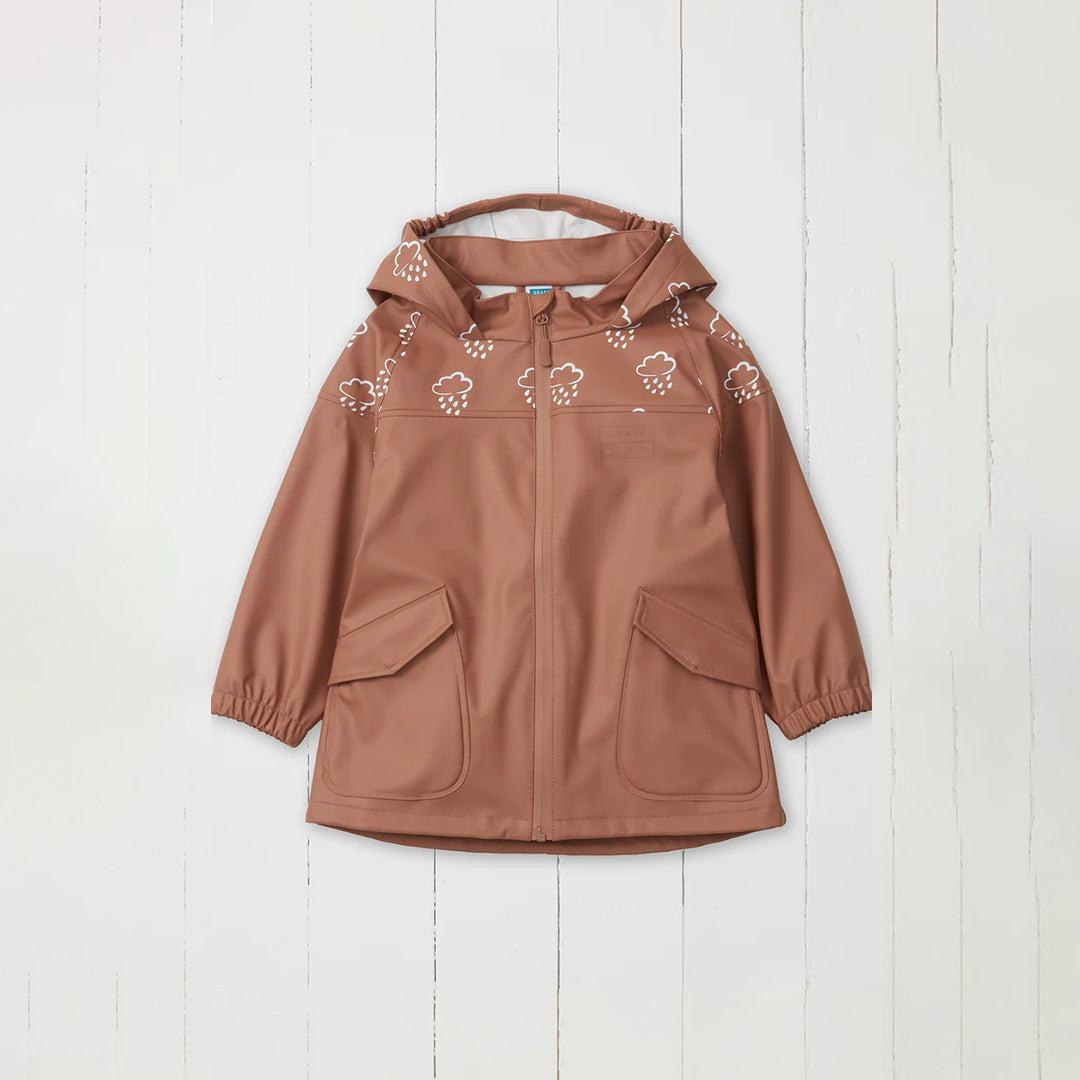 Grass & Air Colour Revealing Rain Jacket - Rose-Coats-Rose-12-18m | Natural Baby Shower