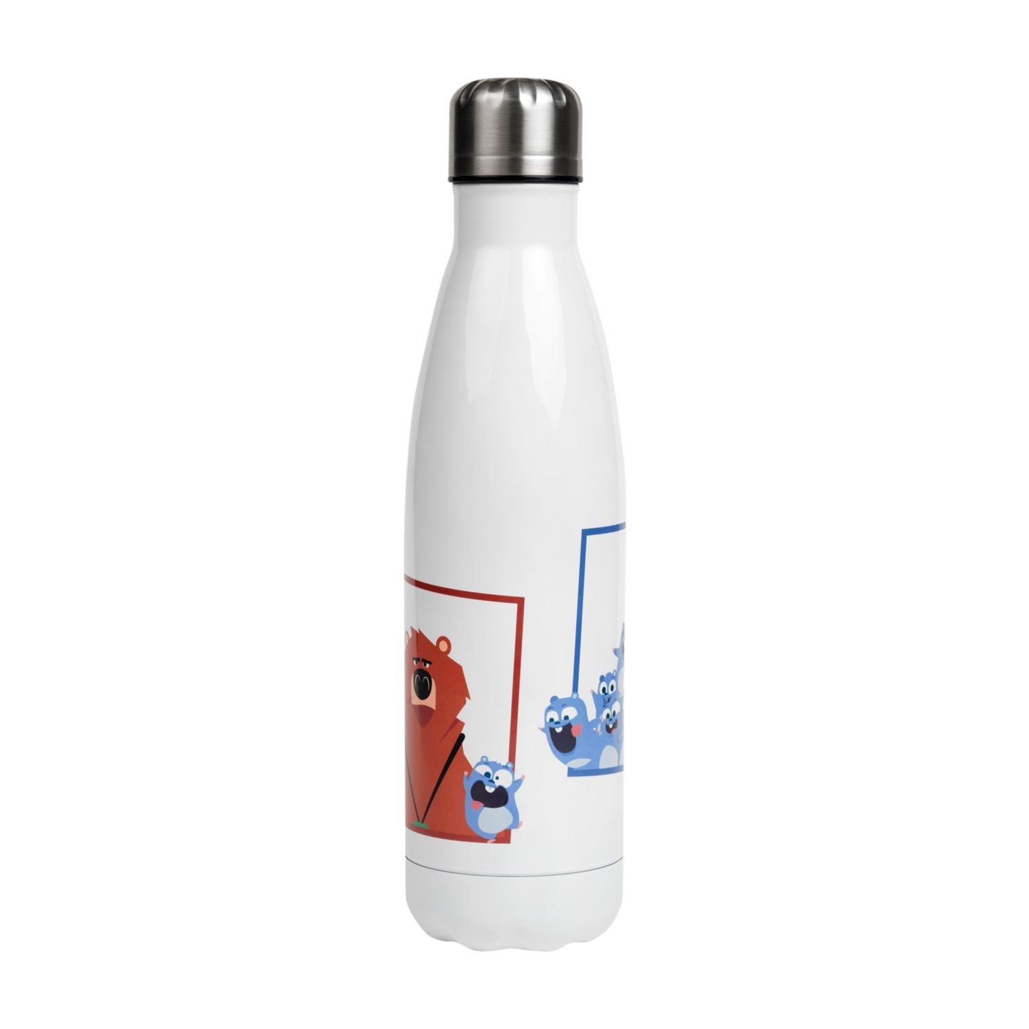 Grizzy und die Lemminge – 500 ml Stahlwasserflasche