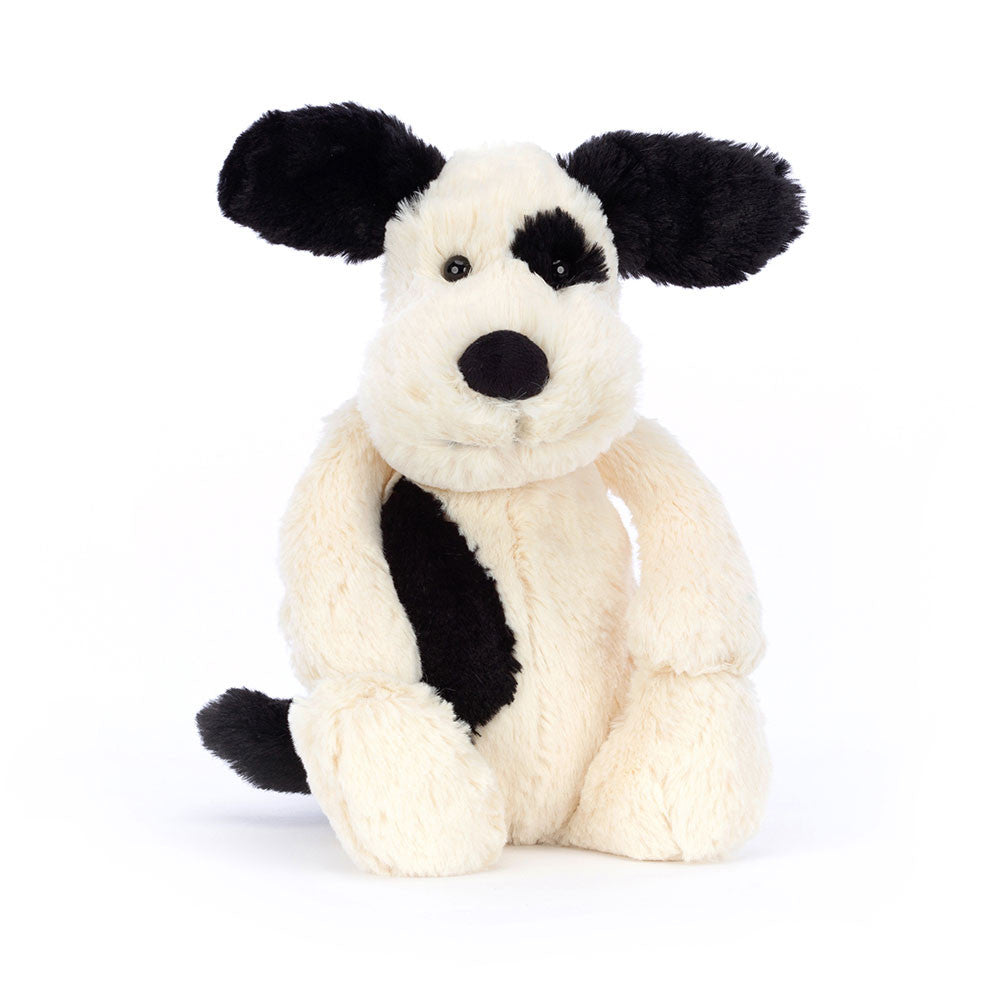 JellyCat - Bashful Black & Cream Puppy Köpek Pelüş Oyuncağı 31 cm