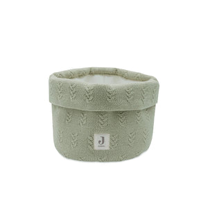 Jollein Changing Table/Storage Basket - Grain Knit Olive Green-Changing Baskets-Grain Knit Olive Green- | Natural Baby Shower