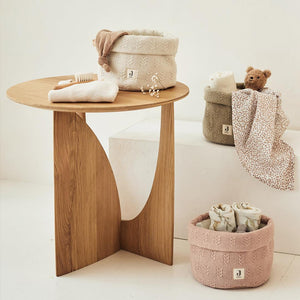 Jollein Changing Table/Storage Basket - Grain Knit Olive Green-Changing Baskets-Grain Knit Olive Green- | Natural Baby Shower