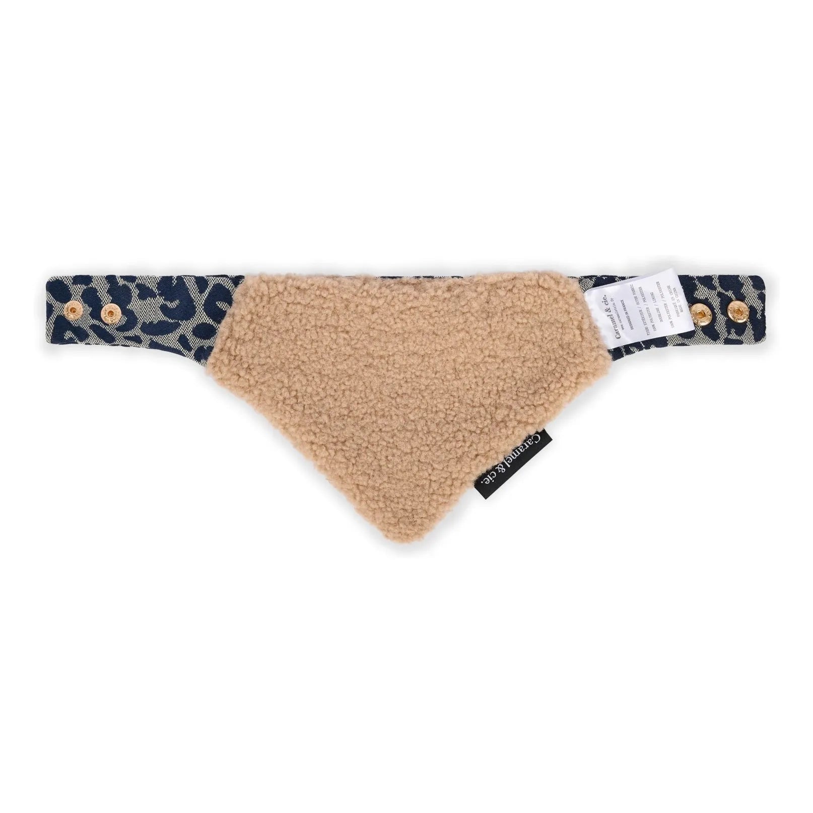 Caramel & Cie – Leopardenhundehalstuch | Grau