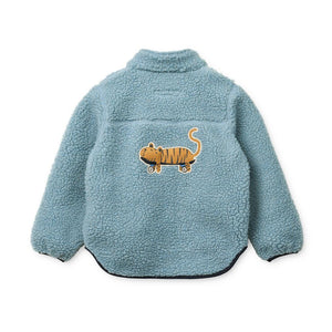 Liewood Nolan Pile Jacket - Beach Blue-Coats-Beach Blue-80 | Natural Baby Shower