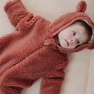 Little Dutch Teddy One-Piece Suit - Pink Blush-Bodysuits-Pink Blush-3-6m | Natural Baby Shower