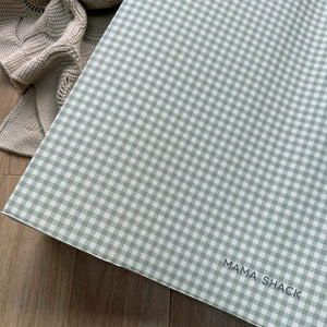 Mama Shack Anti Roll Wedge Changing Mat - Sage Green Gingham-Changing Mats-Sage Green Gingham-One Size | Natural Baby Shower