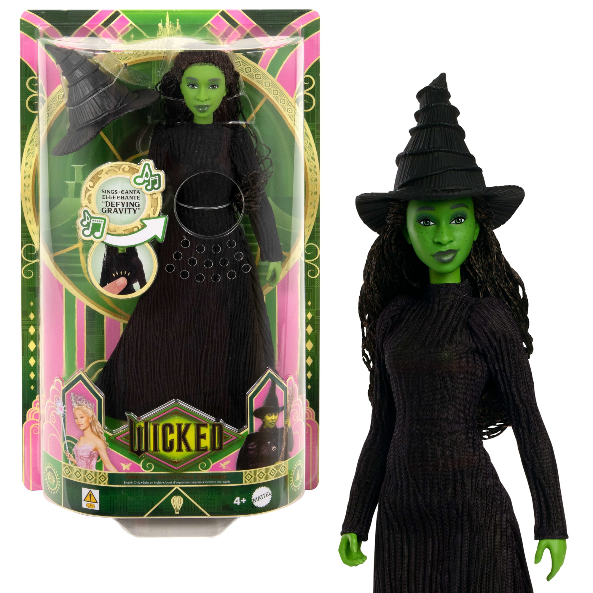 Mattel - Wicked Elphaba Şarkı Söylüyor Sesli Koleksiyon Oyuncak Bebek