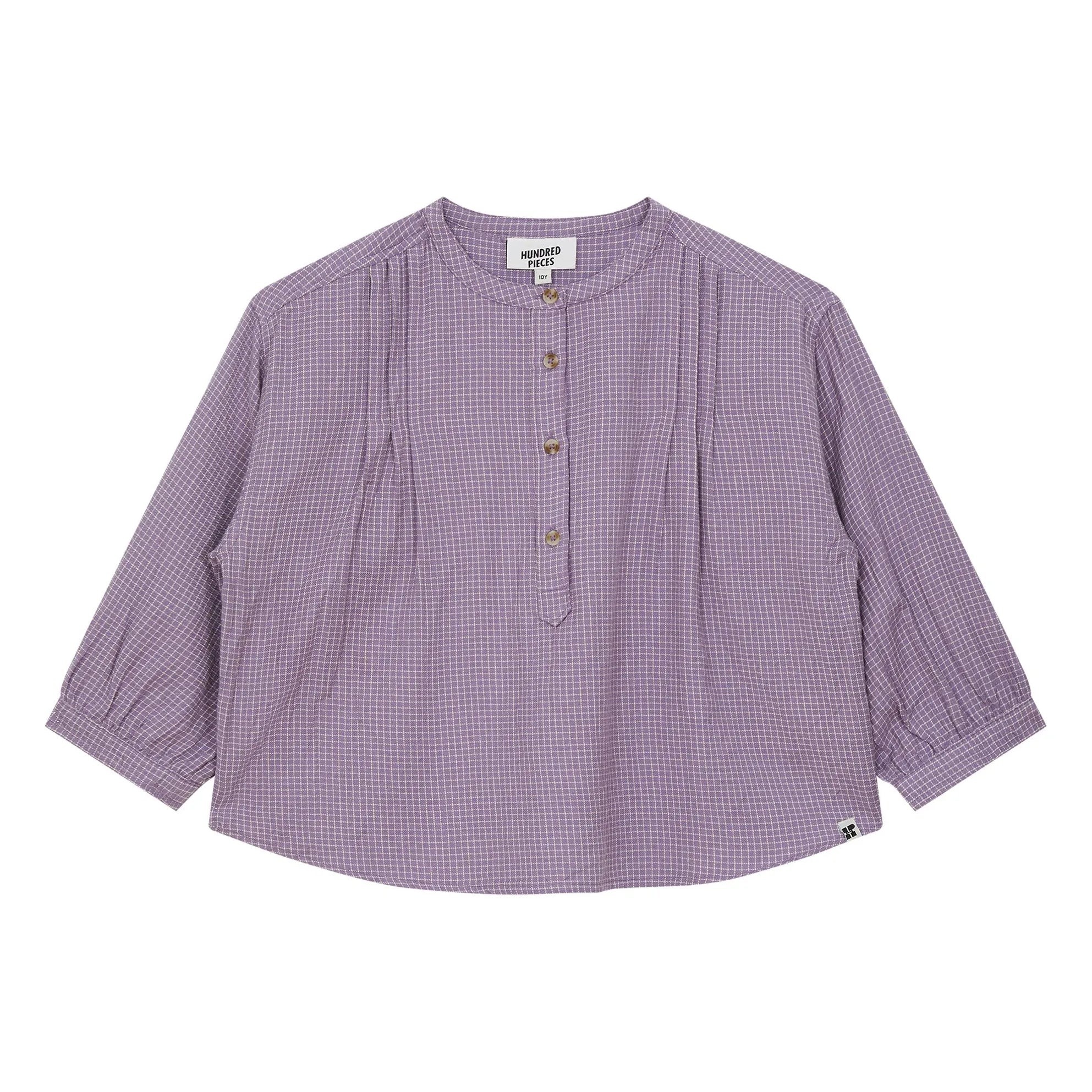 Hundred Pieces - Maxine Carreaux Bluse | Lavendel